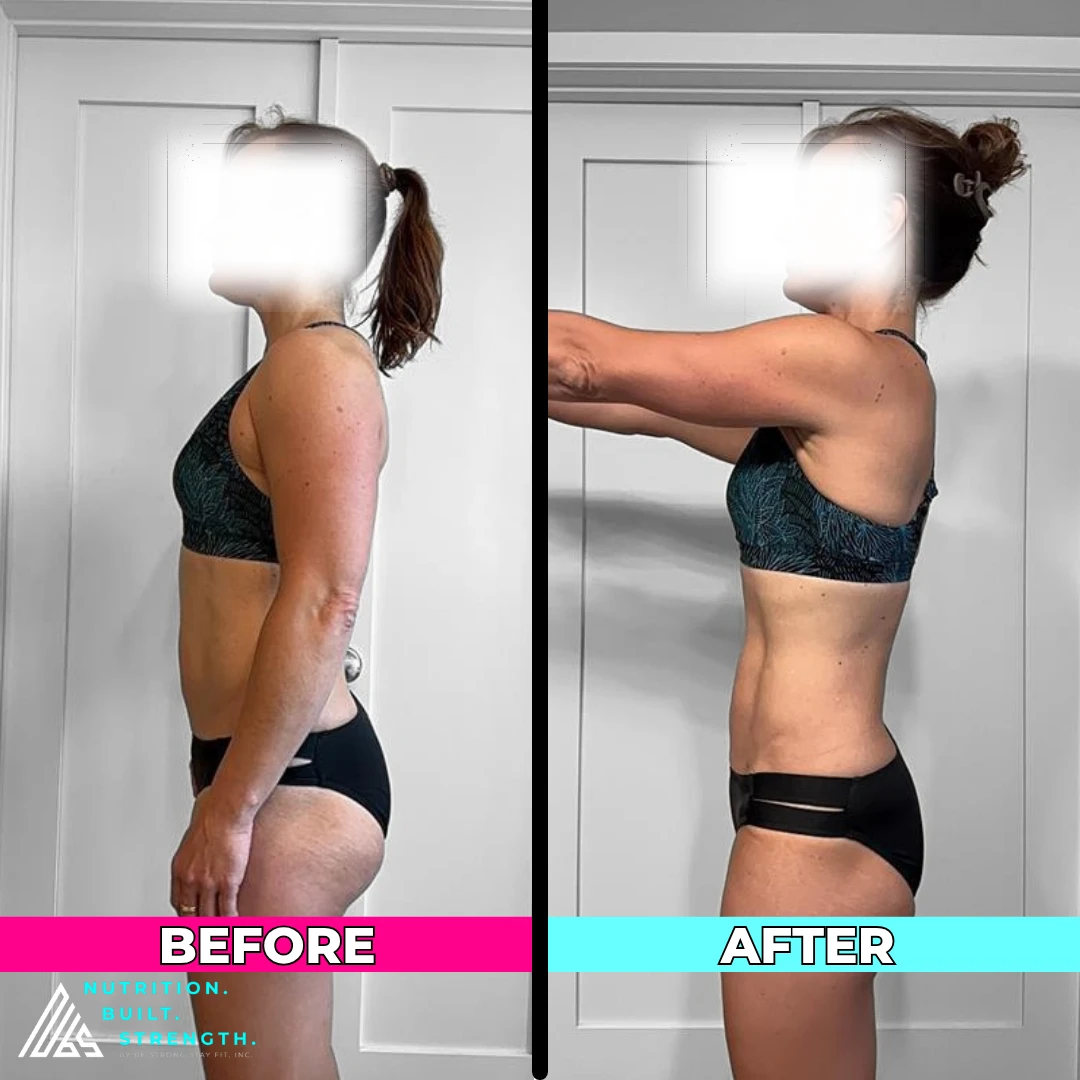 Jennifer Batts’ real member-submitted progress photos shown side by side