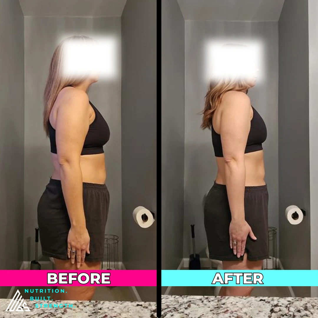Karen’s real NBS progress shown from the back